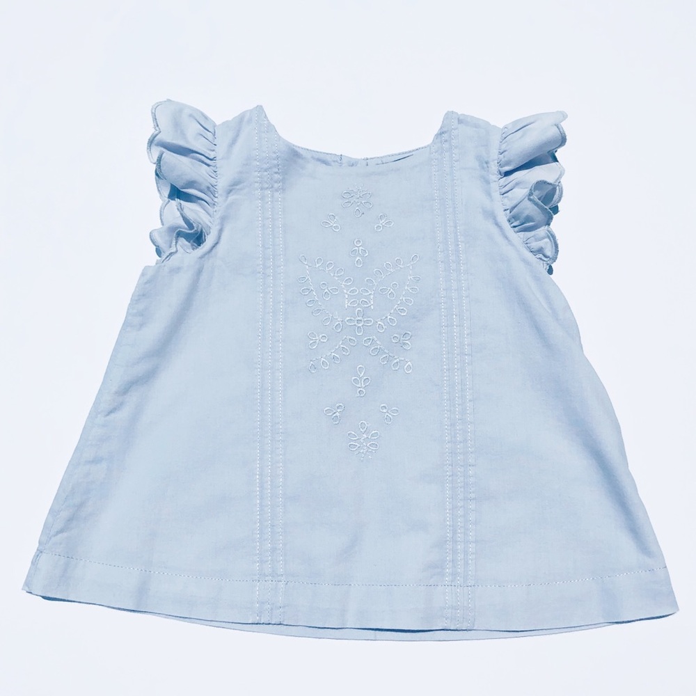 GAP lavender butterfly sleeve top in 18-24 months